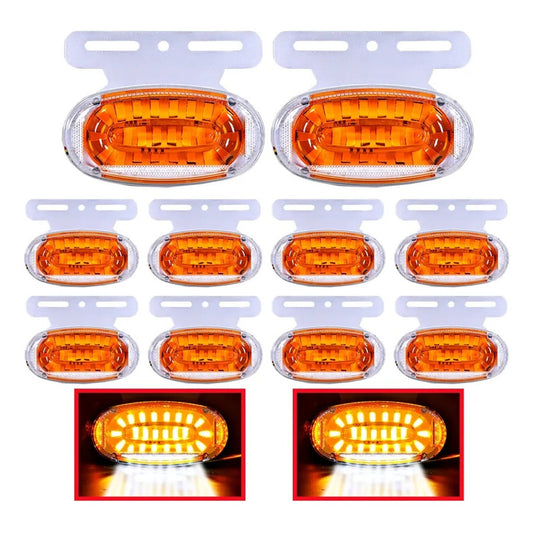 X10 Luz Led Lateral Luz D Trocha Posición Trasera 24v Bcolor
