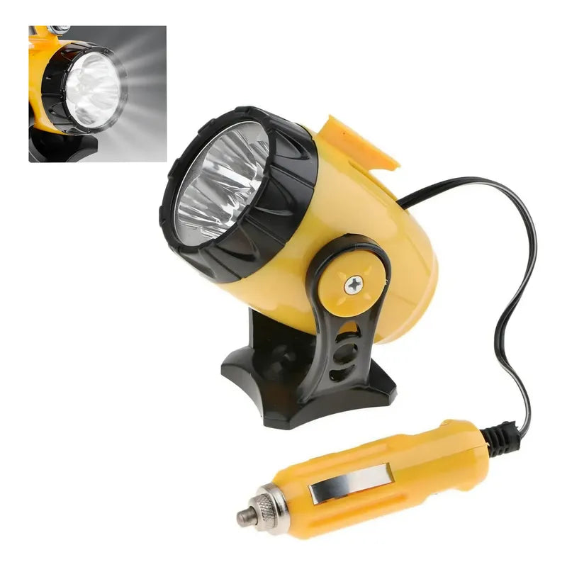 Linterna Base Magnética Conexión Cenicero 12v Auto Lámpara Blanco Amarillo