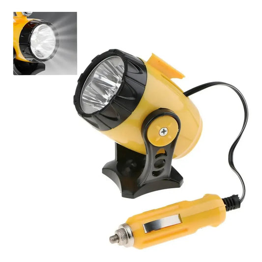 Linterna Base Magnética Conexión Cenicero 12v Auto Lámpara Blanco Amarillo