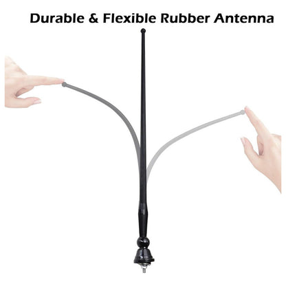 Antena De Radio Am/fm Para Auto 34cm + Base + Cable 140cm