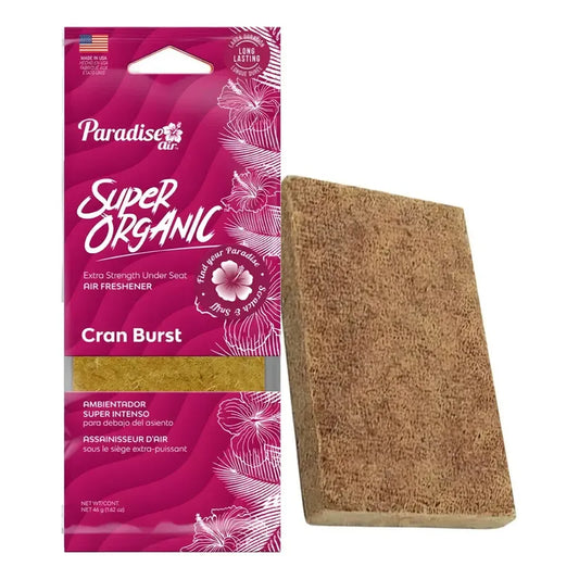 Ambientador Super Organic Aromatizante Paradise Air Auto Cas Madera Cran Burst