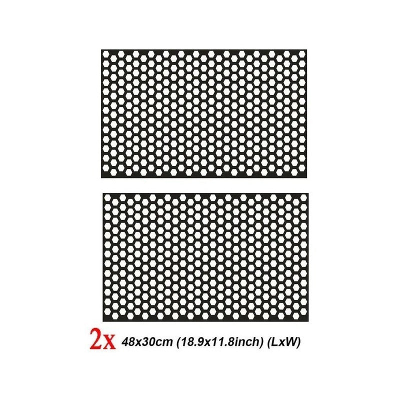 X2 Vinilo Adhesivo Foco Óptico Panal 48x30cm Auto Tunning