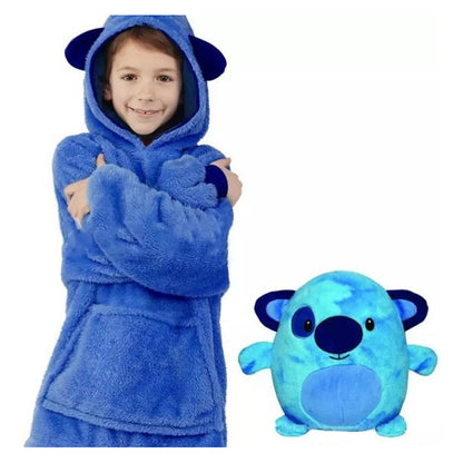 Poleron Con Capucha Peluche Convertible Niño Niña Huggle R&c Única Panda