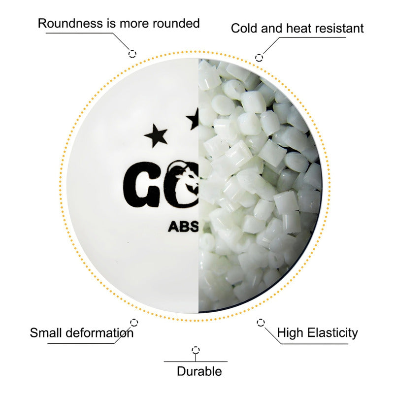 Set De 6 Pelotas De Ping Pong Tenis De Mesa Goat 3 Estrellas