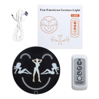 Bailarina Señal Parabrisa Auto, Luz Led Emoji Con Control