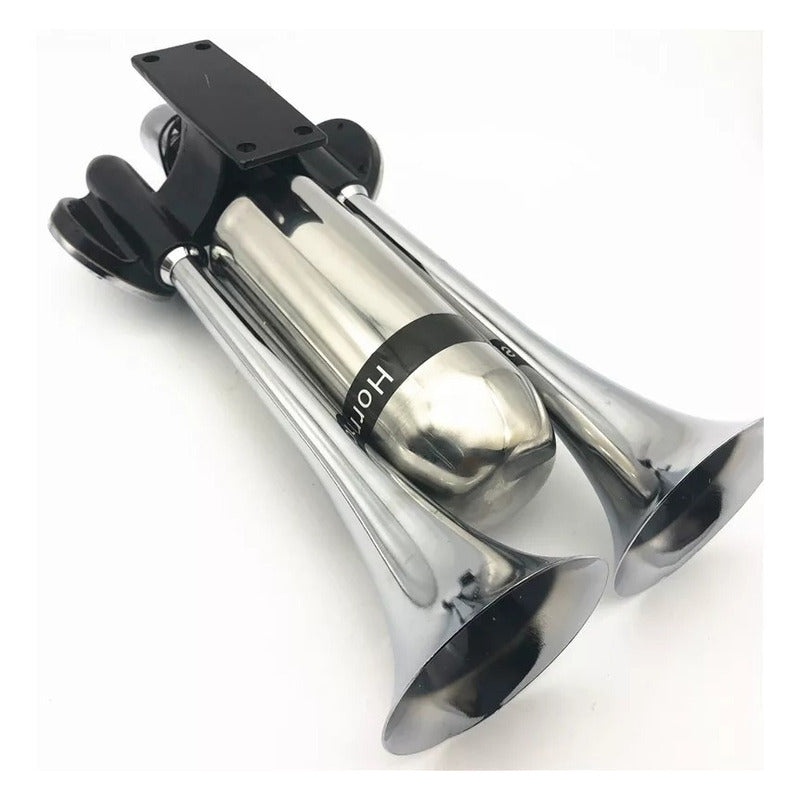 Bocina De Aire Blazer Eléctrica Doble Trompeta 12-24v Potent