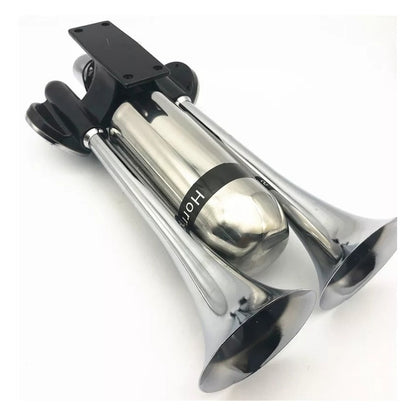 Bocina De Aire Blazer Eléctrica Doble Trompeta 12-24v Potent
