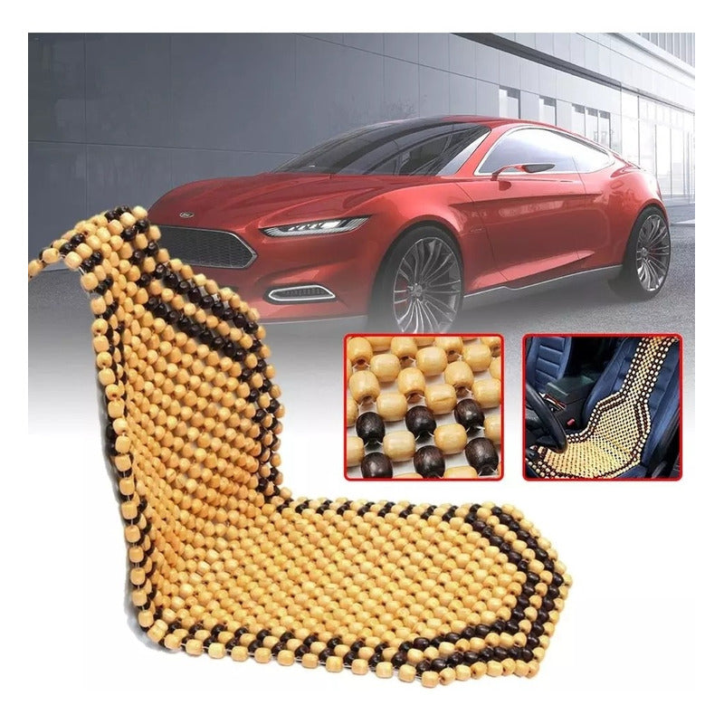X2 Respaldo De Asiento Bolas Madera Bambú Auto Respaldo Lumb