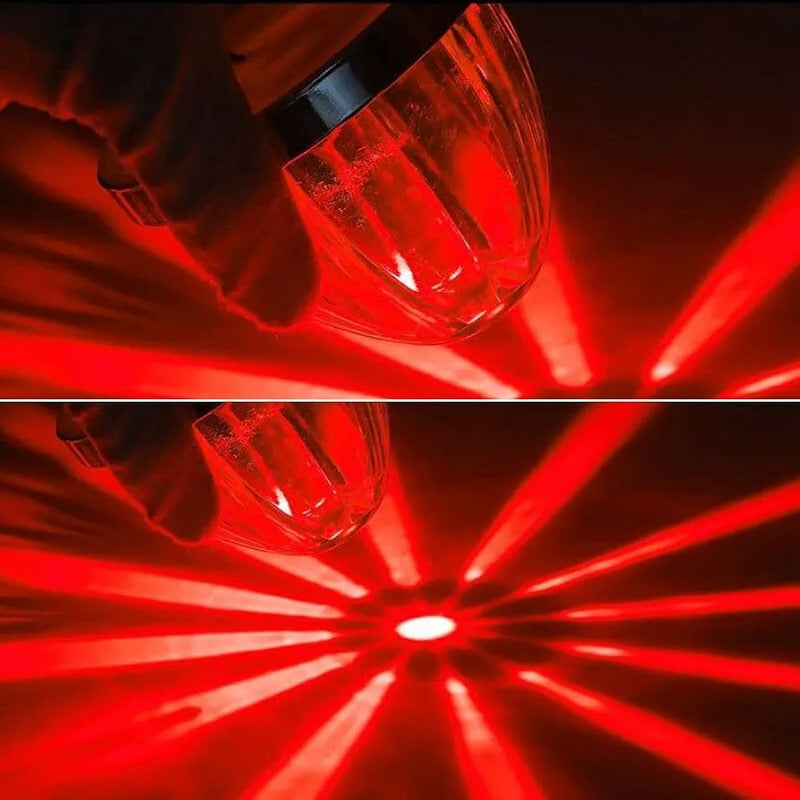 Foco Luz Led Watermelon Estrella Destella Americano 12/24v Cables Negro/rojo/amarillo Rojo 25375 Rojo