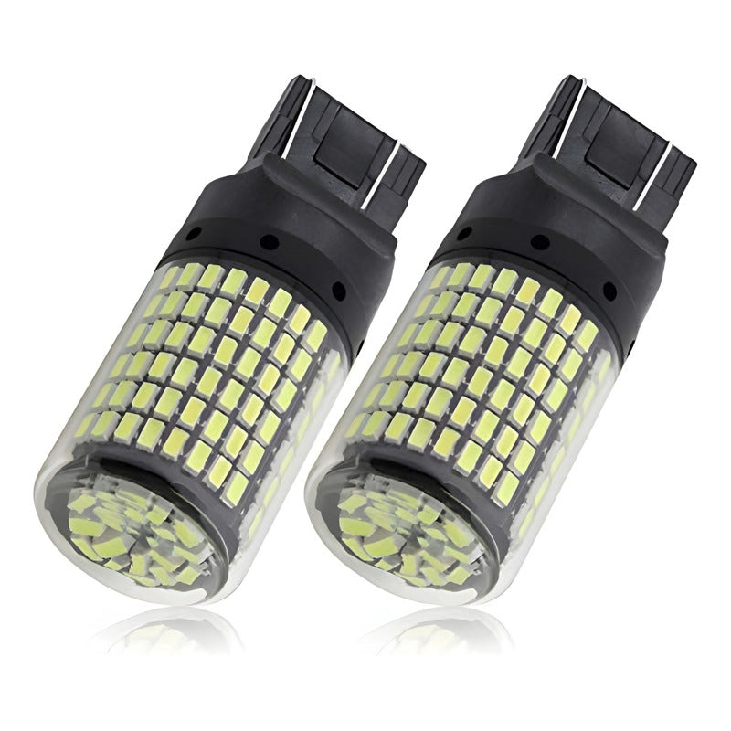 X2 Ampolleta Led T20 7443 144led Luz Blanca 360° Auto /r&c