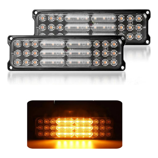 X2 Luz Led De Trocha Destellante Luz Advertencia 12v - 24v