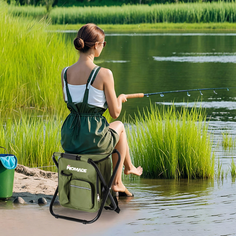Piso 3en1 Plegable Mochila Con Cooler Silla Camping Pesca