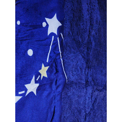 Plumón Cobertor Cubrecama Plush Chiporro Funda 2p Diseños Azul Mod11 Estrellas