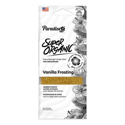 Ambientador Super Organic Aromatizante Paradise Air Auto Cas Madera Vanilla Frosting