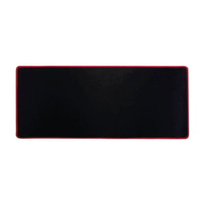Mouse Pad Gamer Xl Para Pc Antideslizante Alfombrilla Cosida Color Negro Con Rojo Diseño Impreso Liso