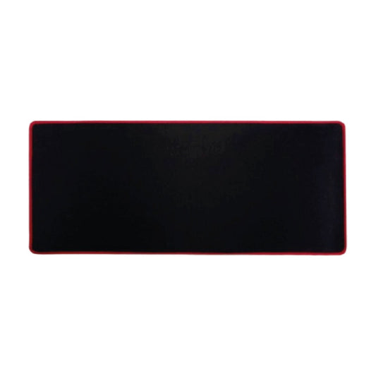 Mouse Pad Gamer Xl Para Pc Antideslizante Alfombrilla Cosida Color Negro Con Rojo Diseño Impreso Liso