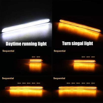 X2 Tira Luz Led Neblinero Secuencial Blanco Amarillo 23 Cm /