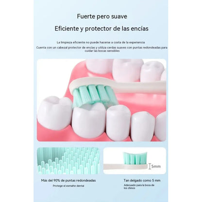 Cepillo De Dientes Eléctrico Recargable + 4 Repuestos Blanco