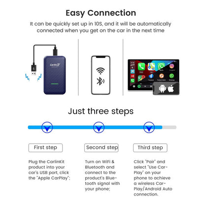 Carlinkit Adaptador Inalámbrico Android Carplay Sin Cables
