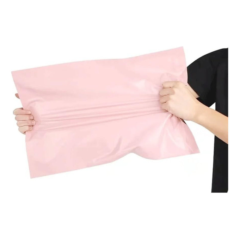 X100 Bolsas Courier Para Embalar 20x35cm Rosa