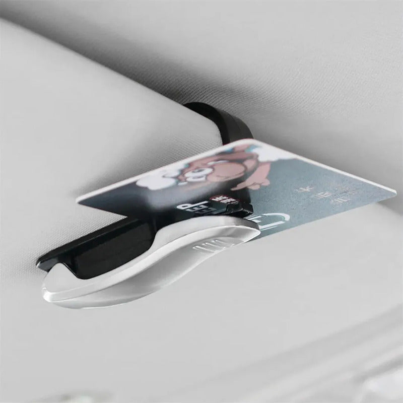Soporte Para Lentes Pinza Porta Gafas Para Auto Al Tapasol Pinzas Para Lentes Gris/negro