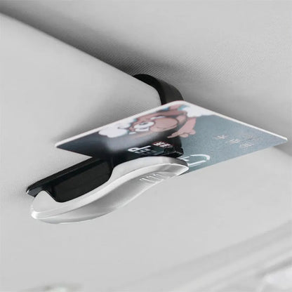 Soporte Para Lentes Pinza Porta Gafas Para Auto Al Tapasol Pinzas Para Lentes Gris/negro