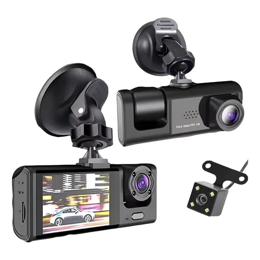 Dash Cam Doble Lente Para Auto Fhd 1080p + Cámara Retroceso