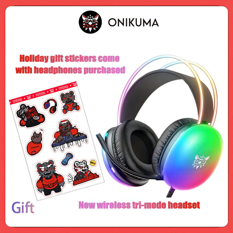 Audifonos Gamer Onikuma X25 Micrófono Cable Adaptador Y Rgb Negro