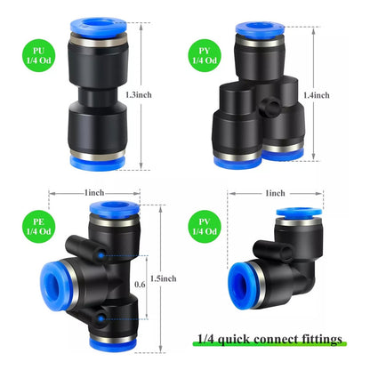 X40 Conector De Manguera Unión Neumáticos Pu Pv Pe Py 8mm