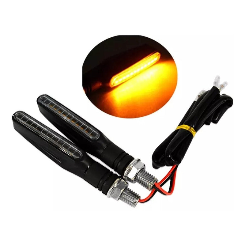 X2 Luces Intermitente De Moto Led De Viraje Ambar Moto /r&c