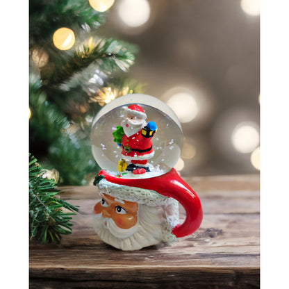 X6 Esferas De Cristal De Navidad Bola D Nieve Cn Luz Led 9cm