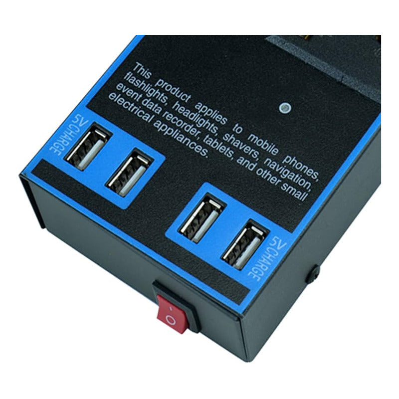Adaptador Enchufe Inversor 12v A 220v 1500w 4usb 2cenicero