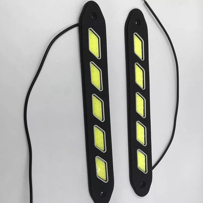 X2 Tira Led Cob Alto Brillo Neblineros Adhesivo Diseño Auto