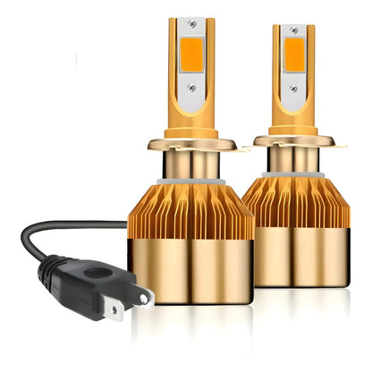 X2 Ampolleta Luz Led Auto 12v Colores 100w 12000lm Neblinero Rojo H7