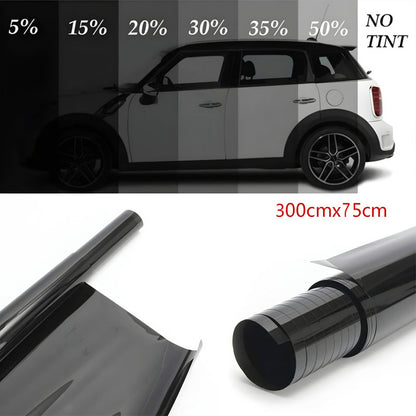 Papel Polarizado Negro 5% Auto Casa Rollo 3mt X 75cm /r&c