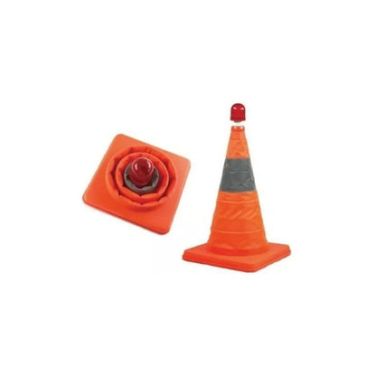 X2 Cono De Emergencia Retractil Reflectante Con Luz Led 50cm