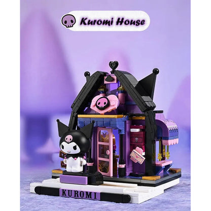 Set Bloque De Construcción Keepplay Sanrio 366 Pieza Kawaii 366 Kuromi Astrological Cabin