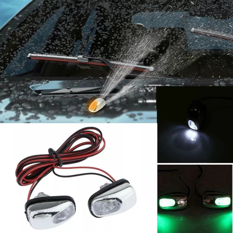 X2 Sapitos Limpiaparabrisa Con Luz Rgb Auto Tuning Universal