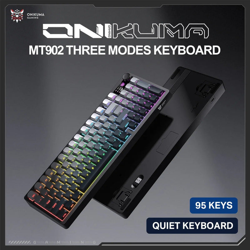Teclado Gamer Onikuma Mt902 Grey 3modo Conexión Silencioso Negro Gris Blanco Mt902 Inglés Us