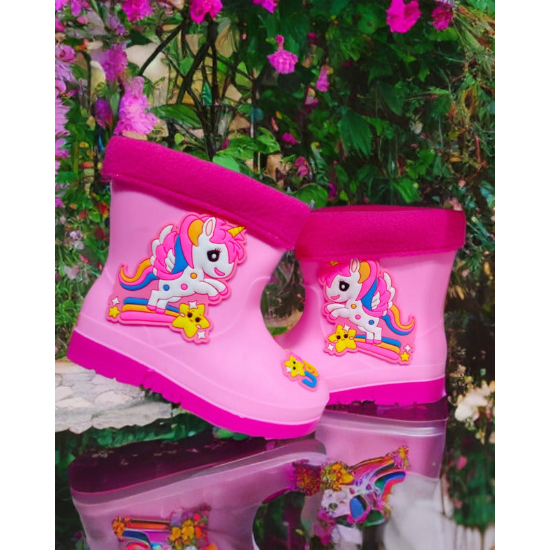 Bota De Agua Niño Niña Impermeable Lluvia Nieve 7591