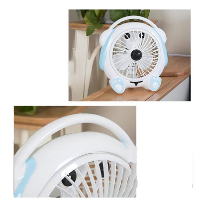 Mini Ventilador D/escritorio Divertido Diseño Perrito 189yyq Cantidad De Aspas 3 Color De La Estructura Blanco Color De Las Aspas Blanco Diámetro 28 Cm Material De Las Aspas Plástico