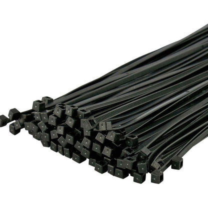 X100pcs Amarras Plásticas 4.8x160mm Multiuso Bridas Nylon Color Negro