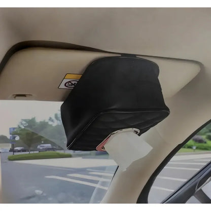 Bolso Dispensador De Pañuelos Para El Auto Porta Toallitas 14223 Negro