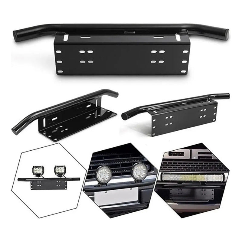 Soporte Porta Neblinero Y Porta Patente + Barra Defensa /ryc
