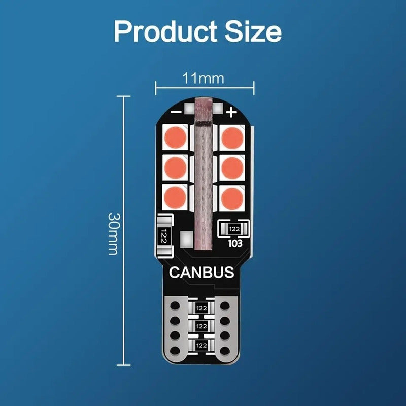 X2 Ampolleta T10 Luz Rosa W5w 24led Cola Pescado 12v Canbu