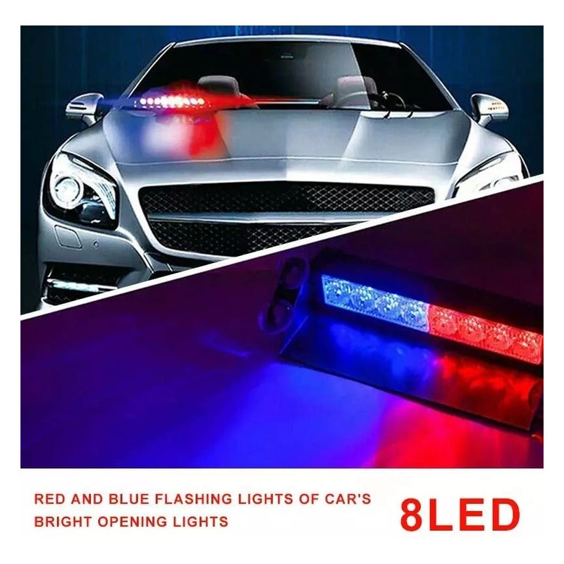 Baliza Parabrisa Led Estroboscopica Bomberos Carabinero 12v