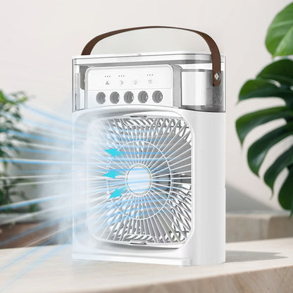 Ventilador 3en1 Humidificador Aromatizante Cn Luz Aire Frío