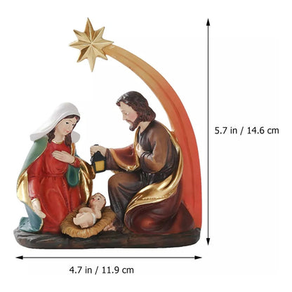 Figura Pesebre Nacimiento Con Estrella De Belen Navidad /ryc
