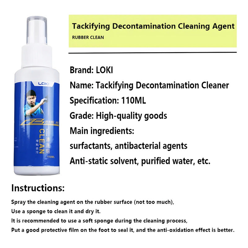 Loki Spray Limpiador Goma Paleta Tenis De Mesa Mantenimiento