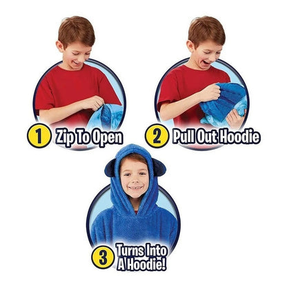Poleron Con Capucha Peluche Convertible Niño Niña Huggle R&c Única Panda